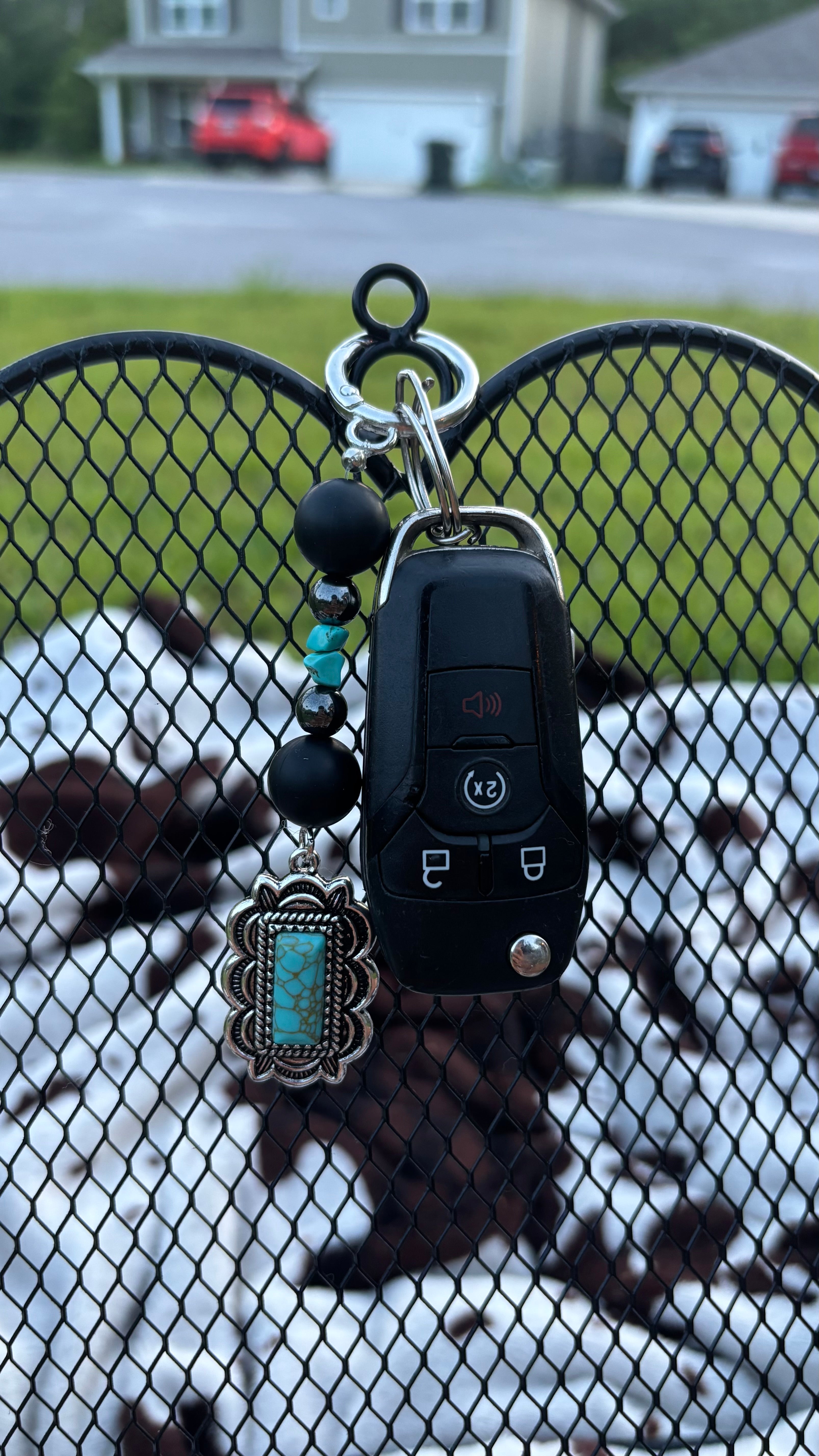 Punchy Turquoise Key Chain