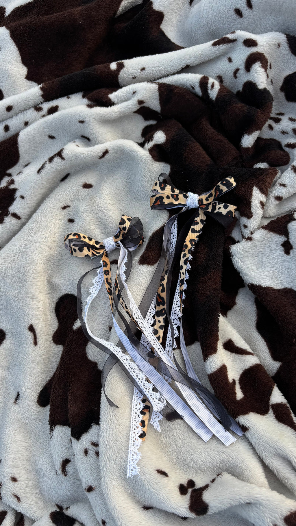 Cheetah print Boot Bows