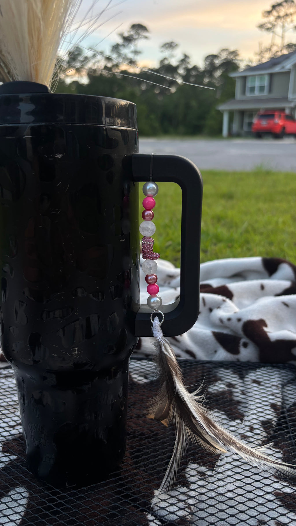 Pink Native Tumbler Tassel