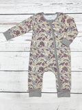 Baby Camouflage Print  Zip Sleeper: 0-3M