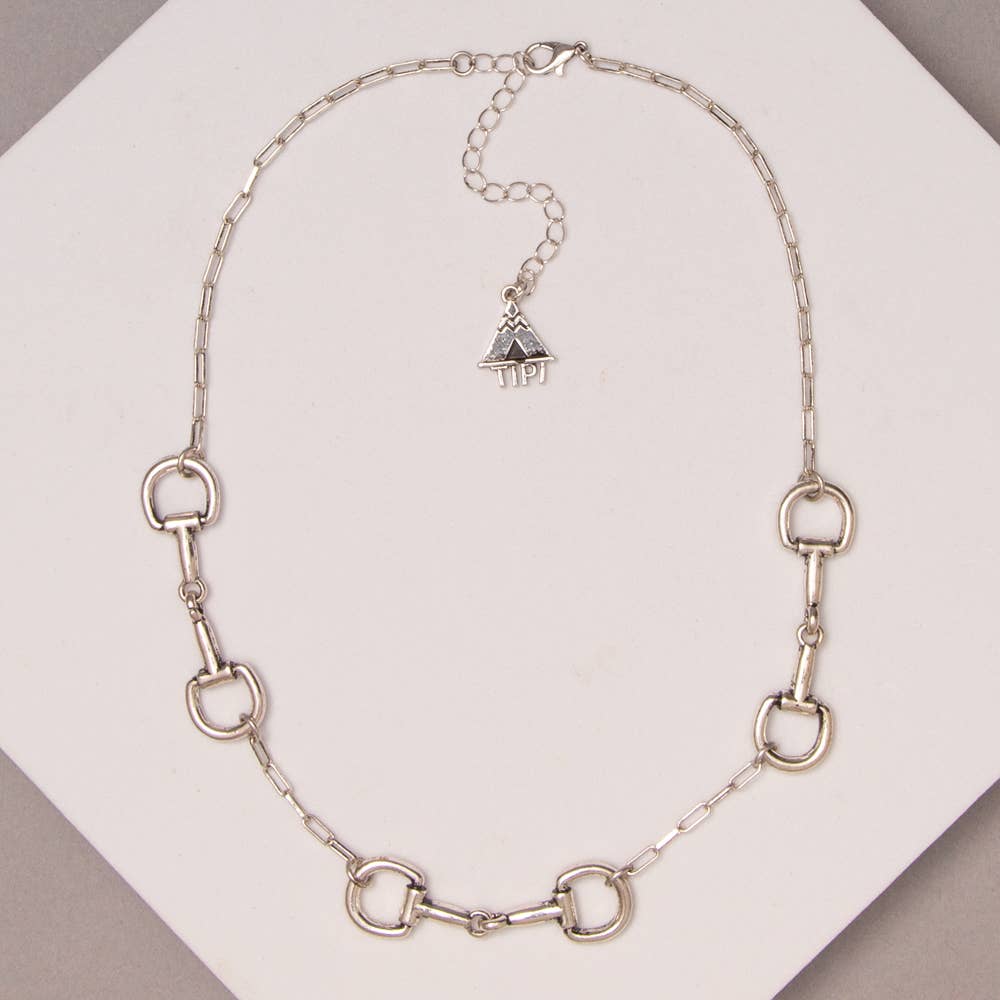 Snaffle Bit Multi Chain Necklace